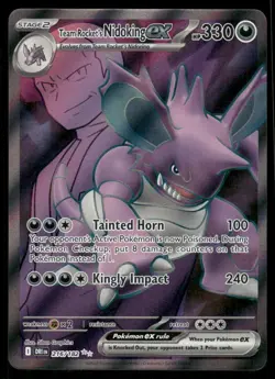Pokemon Cards Team Rocket's Nidoking ex 216/182 Destined Rivals Ultra Rare NM - Image 1