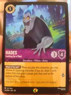 Disney Lorcana Whispers In The Well Hades 56/204 Legendary Card NM - Image 1