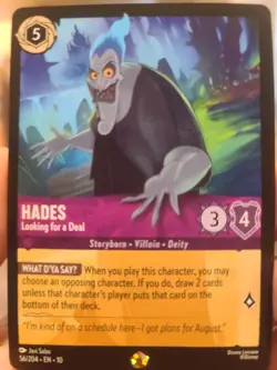 Disney Lorcana Whispers In The Well Hades 56/204 Legendary Card NM - Image 2