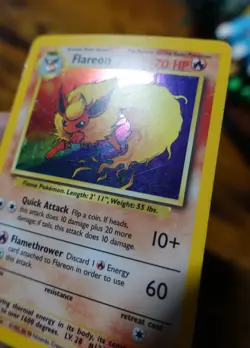 Flareon 3/64 No Symbol Error Holo Jungle Set Rare Pokemon Card LP/MP^ - Image 4