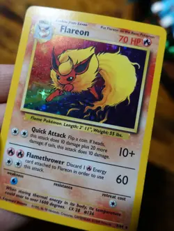 Flareon 3/64 No Symbol Error Holo Jungle Set Rare Pokemon Card LP/MP^ - Image 5