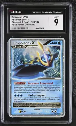 CGC 9 MINT Empoleon LV.X 2007 Diamond & Pearl 120/130 Holo Pokemon Card - Image 1