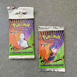 2 WOTC Pokemon Gym Challenge Booster Packs Koga & Blaine Art Sealed - Image 1