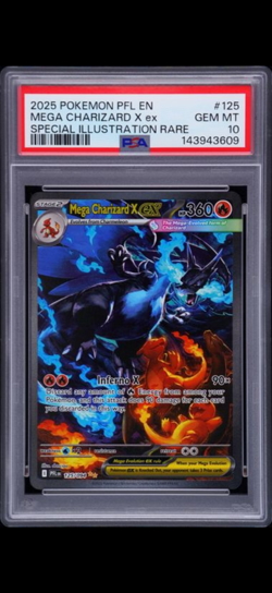 Pokemon Mega Charizard X Ex SIR 125/094 Phantasmal Flames PSA 10 - Image 3