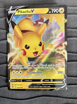 Pokemon Pikachu V 043/185 Swsh04: Vivid Voltage Holo - Image 1