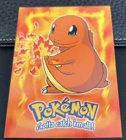 CHARMANDER 1999 Topps Pokemon Movie Animation Edition BLACK LOGO #E4 Vintage NM - Image 1