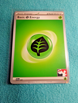 2023 POKEMON PRIZE PACK SERIES 3 GRASS ENERGY 001 STAMPED N/M - Image 1