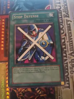 YUGIOH STOP DEFENSE RARE LOB-E075 1ST EDITION - Image 1