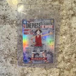 Bandai Namco One Piece CCG Monkey.D.Luffy Full Art Holo US Voyage Card - Image 1