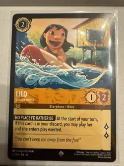 Disney Lorcana Azurite Sea Lilo Escape Artist 2/204 Super Rare Non-Foil - Image 1