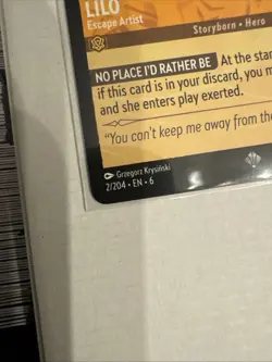 Disney Lorcana Azurite Sea Lilo Escape Artist 2/204 Super Rare Non-Foil - Image 4