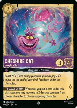 Disney Lorcana TCG - Whispers In The Well: Cheshire Cat (060/204) - Super Rare - Image 1