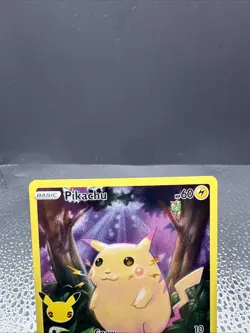 Pokemon TCG Celebrations Pikachu 5/25 Full Art Card 25th Anniversary Base Set - Image 3