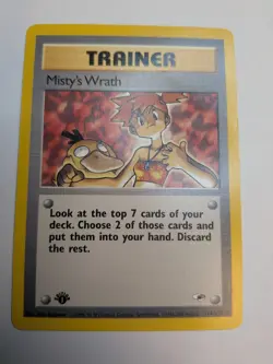 Misty's Wrath 114/132 Uncommon Gym Heroes Pokemon Card 1st Edition - Image 1