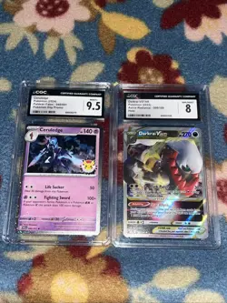 2024 Pokemon Day Stamp, Grade 9.5, Plus Bonus Card Cgc 8 Darkraii Vstar - Image 1