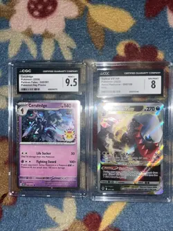 2024 Pokemon Day Stamp, Grade 9.5, Plus Bonus Card Cgc 8 Darkraii Vstar - Image 4