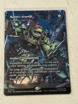 mtg borderless Ronin's Arsenal Conqueror's Flail, PZA, TMNT eternal, unplayed - Image 1