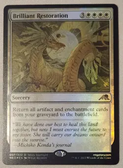 MTG Magic [x1] Brilliant Restoration [x1] FOIL Kamigawa: Neon Dynasty M/NM - Image 1