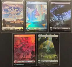 MTG Outlaws of Thunder Junction Set of Full Art Lands Foil (Common) - Image 1