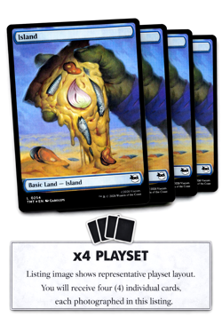 x4 Island (Foil) 0254 TMT [Teenage Mutant Ninja Turtles] TMNT MTG - PLAYSET 💧 - Image 1