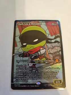 Dark Leo & Shredder Showcase FOIL MTG TMT Nm/M - Image 1