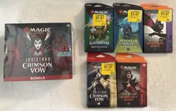 Magic The Gathering Lot Innistrad Crimson Vow Bundle Plus Five Boosters - Image 1