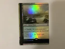 MTG Scattered Groves Foil x1 AKH NFC Proof Plains Lunter Full Art #250 Signed - Image 1