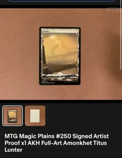 MTG Scattered Groves Foil x1 AKH NFC Proof Plains Lunter Full Art #250 Signed - Image 3