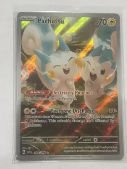 2023 Pachirisu 208/198 Scarlet & Violet Base Illustration Rare Pokemon TCG NM 1 - Image 1