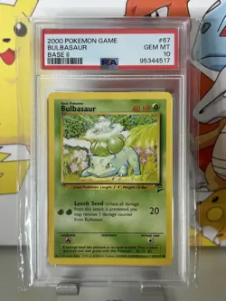 🔹PSA 10 GEM MINT🔹Bulbasaur 67/130🔸2000 Base Set 2 WOC Pokemon TCG English - Image 1