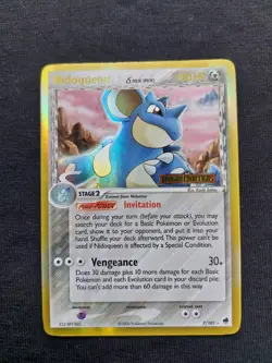Pokemon - Nidoqueen Delta Species 7/101 - Stamped Holo - Dragon Frontiers - EXC - Image 1