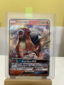 Pokemon TCG Entei GX Shining Legends 10/73 Holo Ultra Rare NM - Image 1
