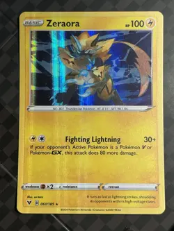 Zeraora 061/185 Pokemon TCG Cosmo Holo Rare Vivid Voltage NM - Image 1