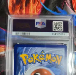 Pokemon TCG Destined Rivals Team Rockets Wobbuffet PSA 8 - Image 4