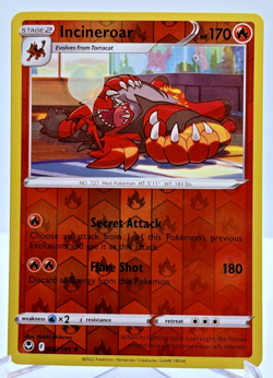 INCINEROAR 032/195 - REVERSE HOLO - SILVER TEMPEST - POKEMON TCG - NEAR MINT - Image 1