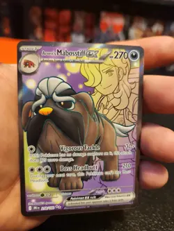 ARVEN'S MABOSSTIFF EX 218/182 ULTRA RARE DESTINED RIVALS POKEMON NM - Image 1