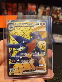 Pokemon Cynthia’s Garchomp ex 215/182 Hyper Rare Full Art Destined Rivals NM/M - Image 1