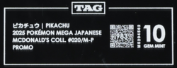 2025 Pokemon Mega Japanese McDonald's Collection Promo Pikachu TAG 10 (983) - Image 3