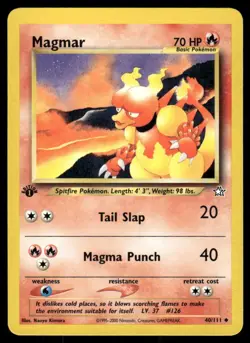 Pokemon Tcg Neo Genisis WOTC NM Magmar [1st Edition] #40 - Image 1