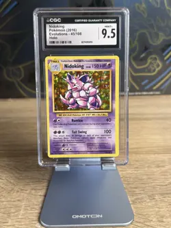 2016 POKEMON EVOLUTIONS REVERSE HOLO #45/108 NIDOKING CGC 9.5 - Image 1