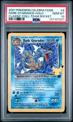 2021 POKEMON CELEBRATIONS CLASSIC COLLECTION 66 SHINING GYARADOS PSA 10 - Image 1
