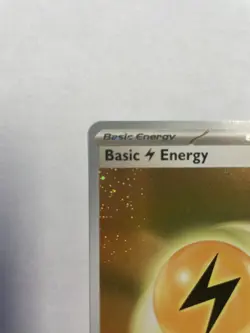 Pokemon Lightning Energy Cosmos Holo SVE 004 MEW 151 NM 1 SWIRL - Image 2