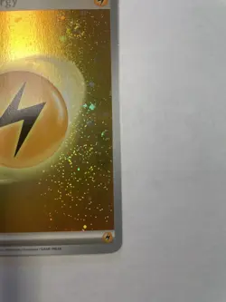 Pokemon Lightning Energy Cosmos Holo SVE 004 MEW 151 NM 1 SWIRL - Image 4
