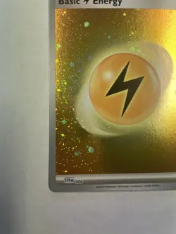 Pokemon Lightning Energy Cosmos Holo SVE 004 MEW 151 NM 1 SWIRL - Image 5