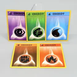 Pokemon Fire Grass Water Fighting Psychic Energy Lot /102 Base Set Unlimited - Image 1
