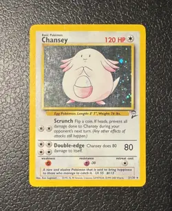 Pokemon TCG Chansey Base Set 2 Holo Unlimited Rare Card 3/130 - Image 1