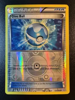 Dive Ball - 125/160 - XY Primal Clash Reverse Holo Pokemon Card - LP - Image 1