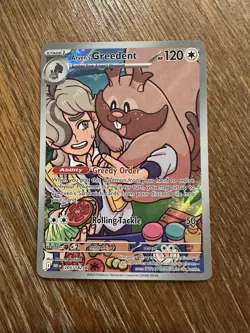 Arven’s Greedent 205/182 Destined Rivals Illustration Rare Pokemon Card NM - Image 1