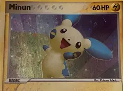 Pokemon 6/12 Minun 2006 Holo Plusle & Minun TCG Card - Image 3