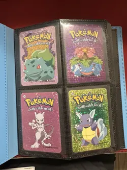 Pokemon Binder Lot Vintage Prizim Sticker 74 Cards - Image 1